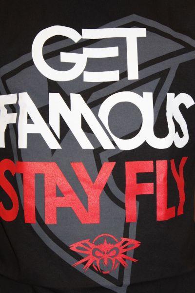 Printed vinyl Famous Stars And Straps Logo Black Red