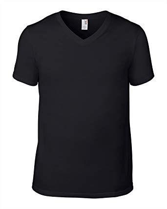 Black V and L Logo - Anvil Anvil v-neck fashion tee Black L: Amazon.co.uk: Clothing