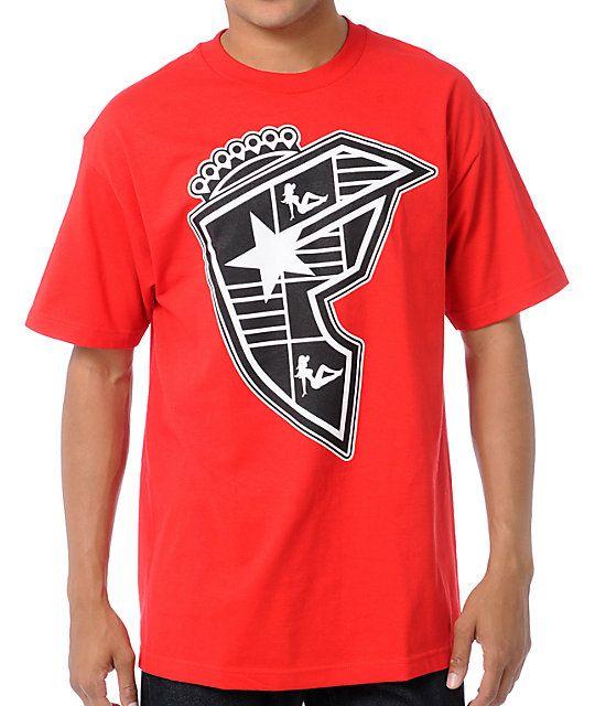 Red Famous Stars and Straps Logo - Famous Stars & Straps Badge Of Honor Silhouette Red T Shirt