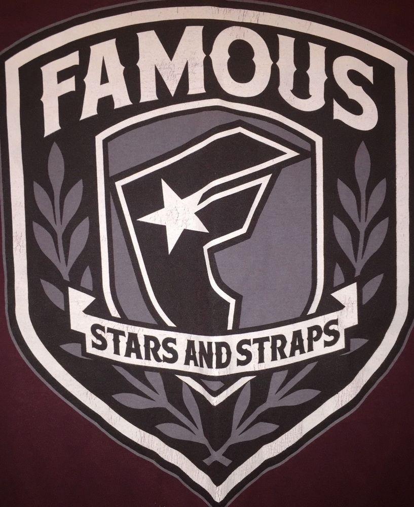 Red Famous Stars and Straps Logo - 2XL Red TShirt Famous Stars And Straps Logo Since 99 On Left Sleeve ...