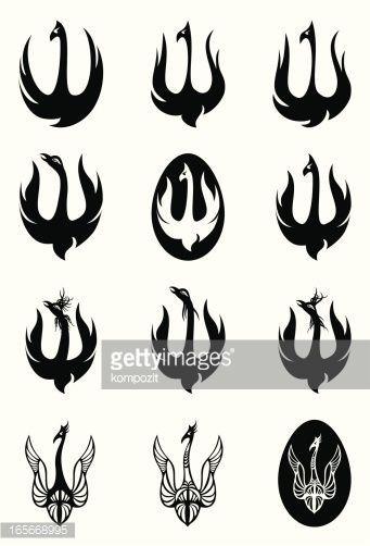 Black Phoenix Logo - Vector Art : Black phoenix logo pack | Design for retreat | Logos ...