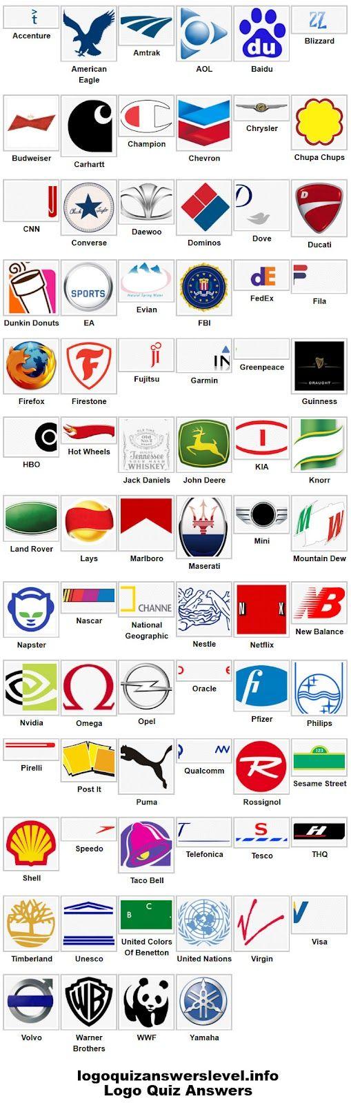 Game Name That Logo - Logo Collection: Logo Quiz Answers Level 3