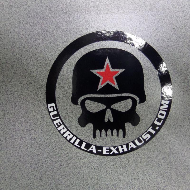 Round Skull Logo - Guerrilla Skull logo sticker
