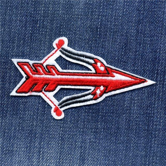 Red Arrow Clothing Logo - The Red Arrow 4CM*8CM Patches Iron On Or Sew Fabric Sticker For ...