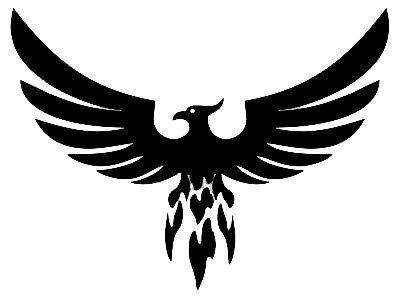 Black Phoenix Logo - inches black phoenix design vinyl decal sticker twin