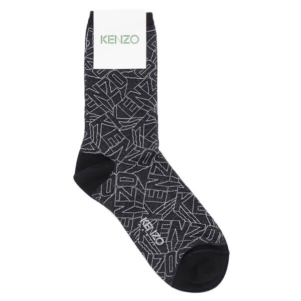 Flying Sock Logo - KENZO Women's Flying Logo Socks - Black - Free UK Delivery over £50