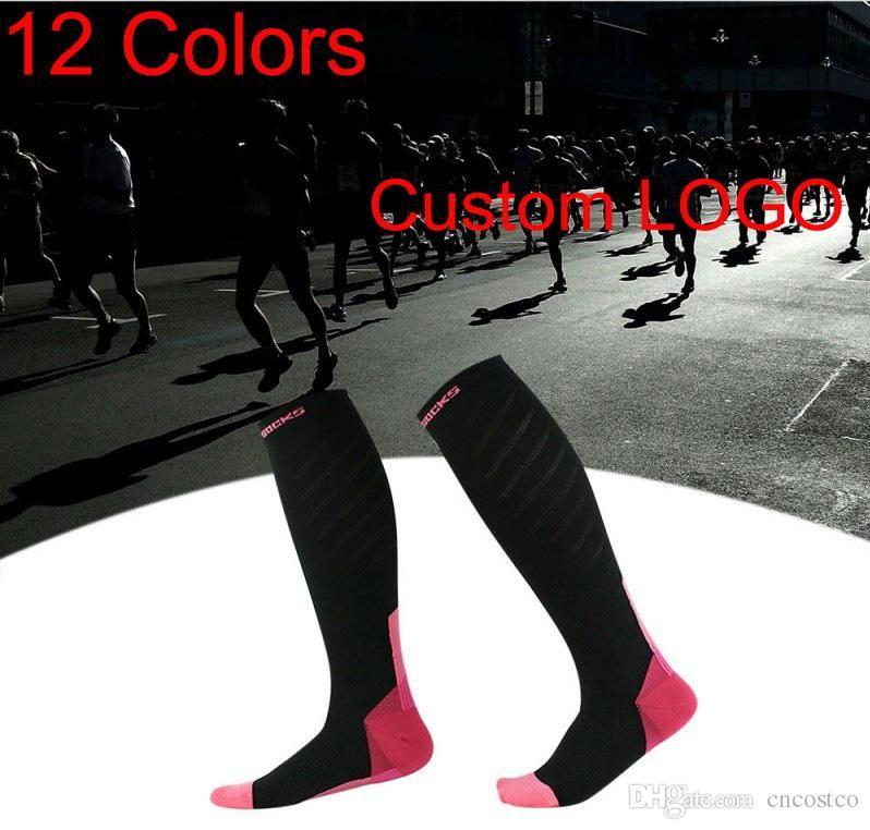 Flying Sock Logo - 2019 Custom LOGO Men Compression Socks Gradient For Outdoor Sport ...