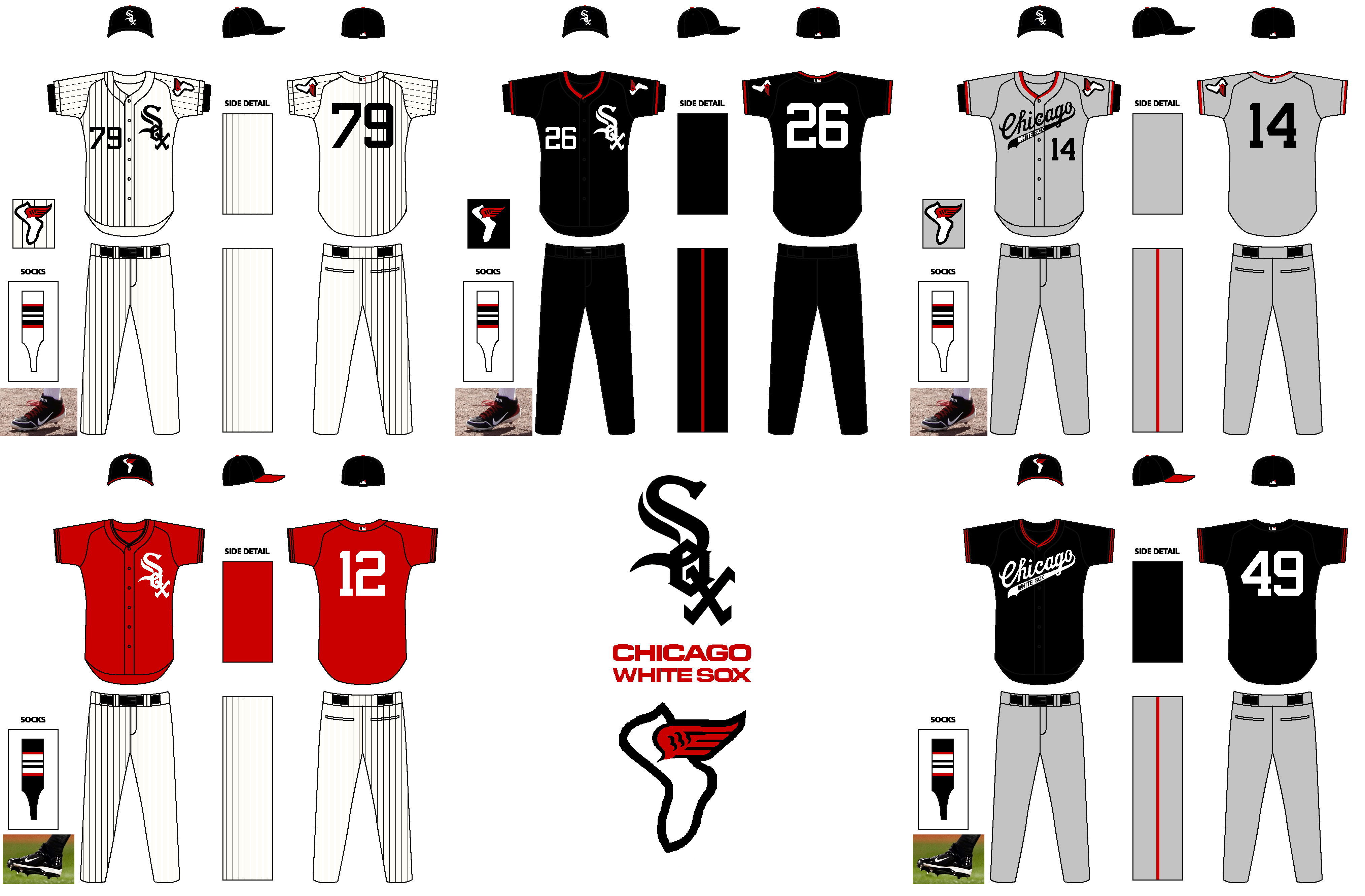 Flying Sock Logo - Back in Black White Sox - Concepts - Chris Creamer's Sports Logos ...