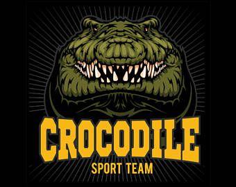 Crocodile Sports Logo - WILD CATS MASCOT Sports Team Clipart Vector Clip Art