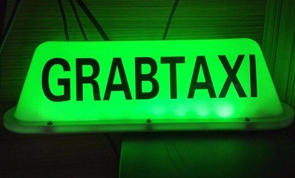 GrabTaxi Logo - Wish Color Remote Control GRABTAXI Logo LED Light Sign Car Top
