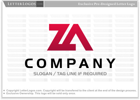 6 Red Letter Logo - Red ZA Logo ( letter-z-logo-6 )