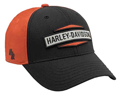 Black and Orange Hexagon Logo - Harley Davidson Men's Embroidered HD Hexagon Baseball
