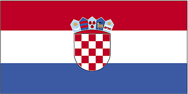 Red and White Geographic Logo - Geography of Croatia