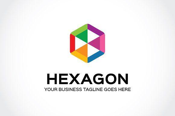 Blue and White Hexagon Logo - Hexagon Logo Template ~ Logo Templates ~ Creative Market