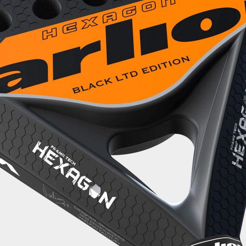 Black and Orange Hexagon Logo - Pala Padel Varlion Canon Hexagon Carbon Pro Black Ltd Edition Orange