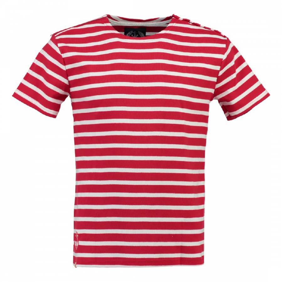 Red and White Geographic Logo - Men's Red/White Jucio T-Shirt - BrandAlley