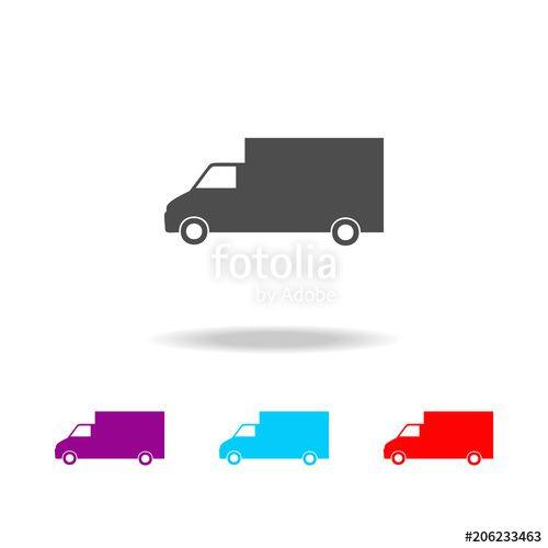 Cars App Logo - freight car icon. Elements of cars in multi colored icons. Premium ...