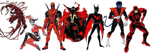 Black and Red Superhero Logo - Superhero Color Theory, Part III: Darkness And Light