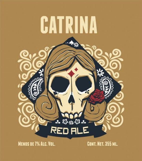 Mexican Beer Logo - cerveza la catrina - Mexico | Day of the Dead | Beer label, Beer, Ale