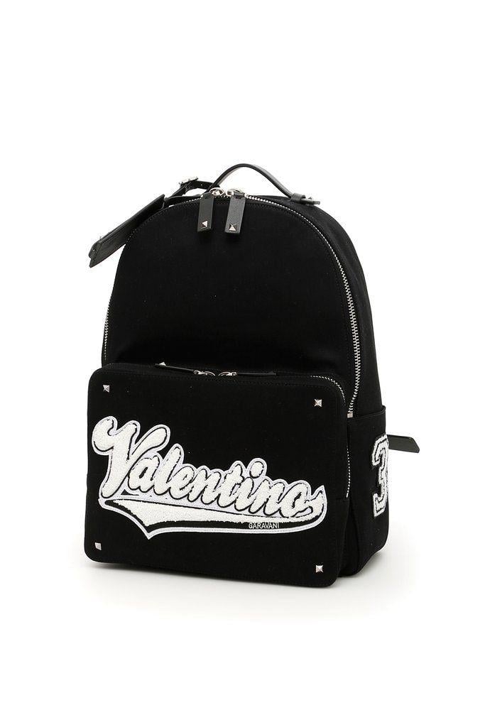 Valentino Garavani Logo - Valentino Garavani Rockstud Logo Patch Backpack