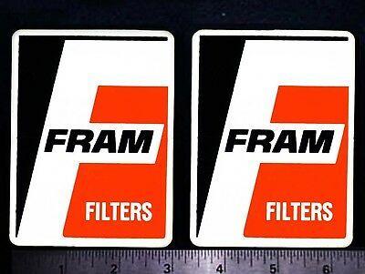 Fram Filters Logo - FRAM FILTERS - Set of 2 Original Vintage 1960's 70's Racing Decals ...