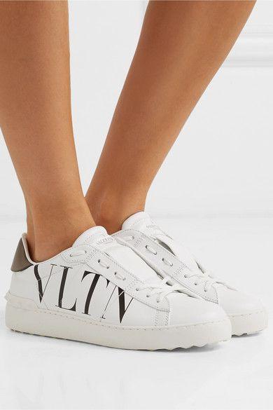 Valentino Garavani Logo - Valentino | Valentino Garavani logo-print leather sneakers | NET-A ...
