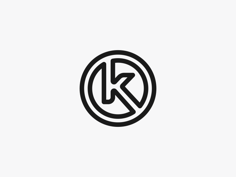 Black Circle K Logo - K Icon / Logo Design by Dalius Stuoka | logo designer | Dribbble ...