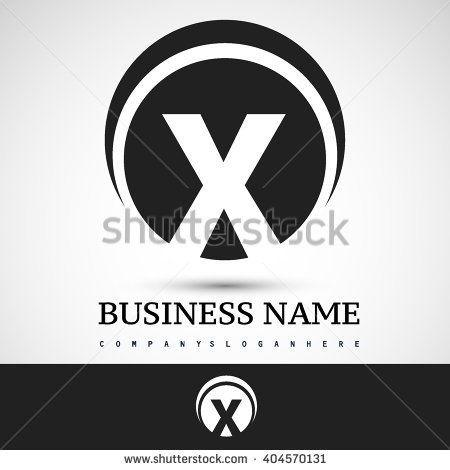 Black Circle K Logo - Letter X logo icon design template elements on circle black - stock ...