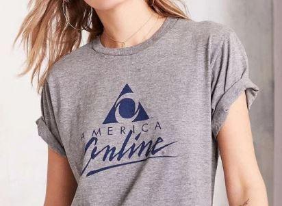 AOL Triangle Logo - Is this retro or sad? Urban Outfitters is selling a $45 AOL T-shirt ...