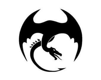 Flying Dragon Logo - Flying dragon decal | Etsy