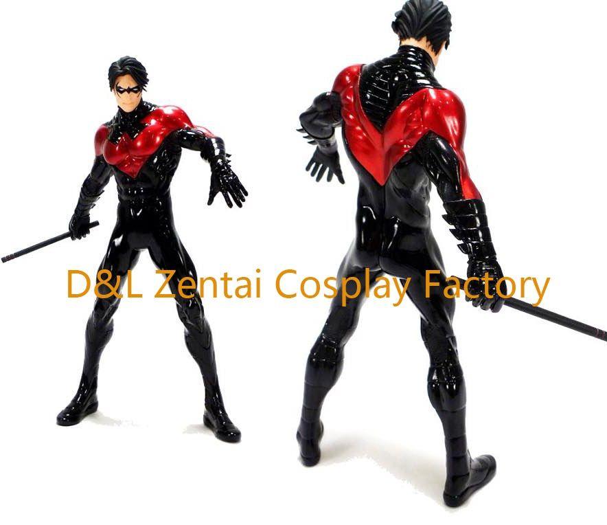 Black and Red Superhero Logo - Free Shipping DHL Adult DC Comics Black And Red Nightwing Superhero ...