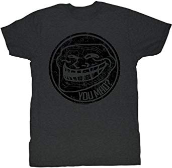 Black Circle K Logo - Troll Face You Mad Circle K Mens Charcoal Heather T-Shirt: Amazon.co ...