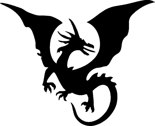 Flying Dragon Logo - TAG Adhesive Stencil Flying Dragon | Glitter Tattoos | Airbrush Tattoos