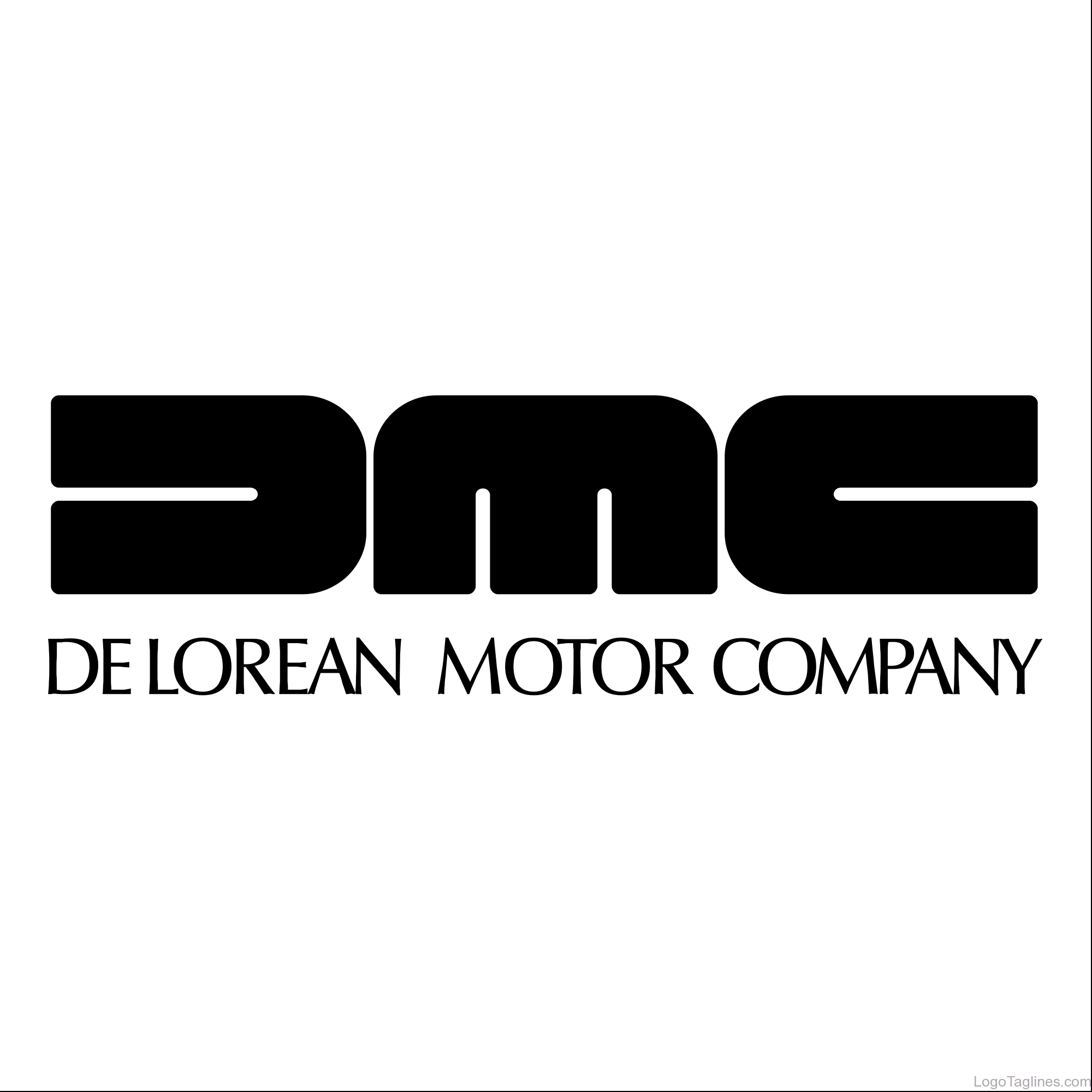 DMC Logo - The DeLorean Motor Company- DMC Logo and Tagline -