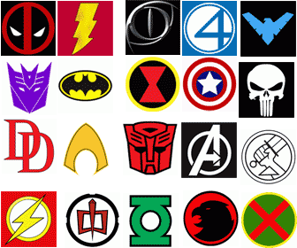 Every Superhero Logo - The Super Collection of Superhero Logos | FindThatLogo.com