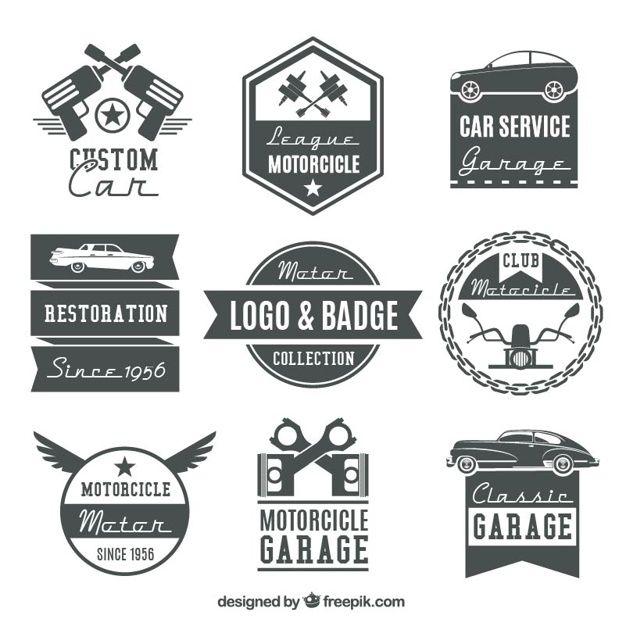 Vintage Motorcycle Logo - Collection of vintage motorcycle logos and badges Vector