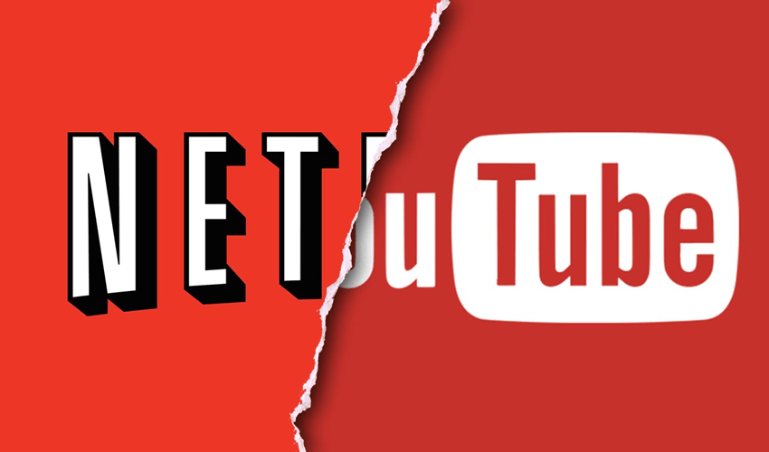 Netflix and YouTube Logo - YouTube Takes On Netflix • Youtube • WeRSM - We are Social Media