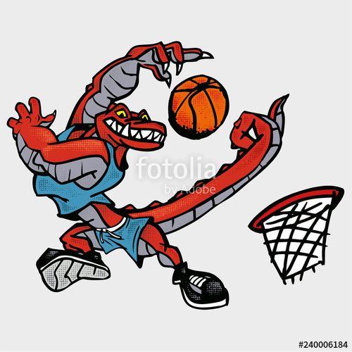 Crocodile Basketball Logo - Crocodile basketball player
