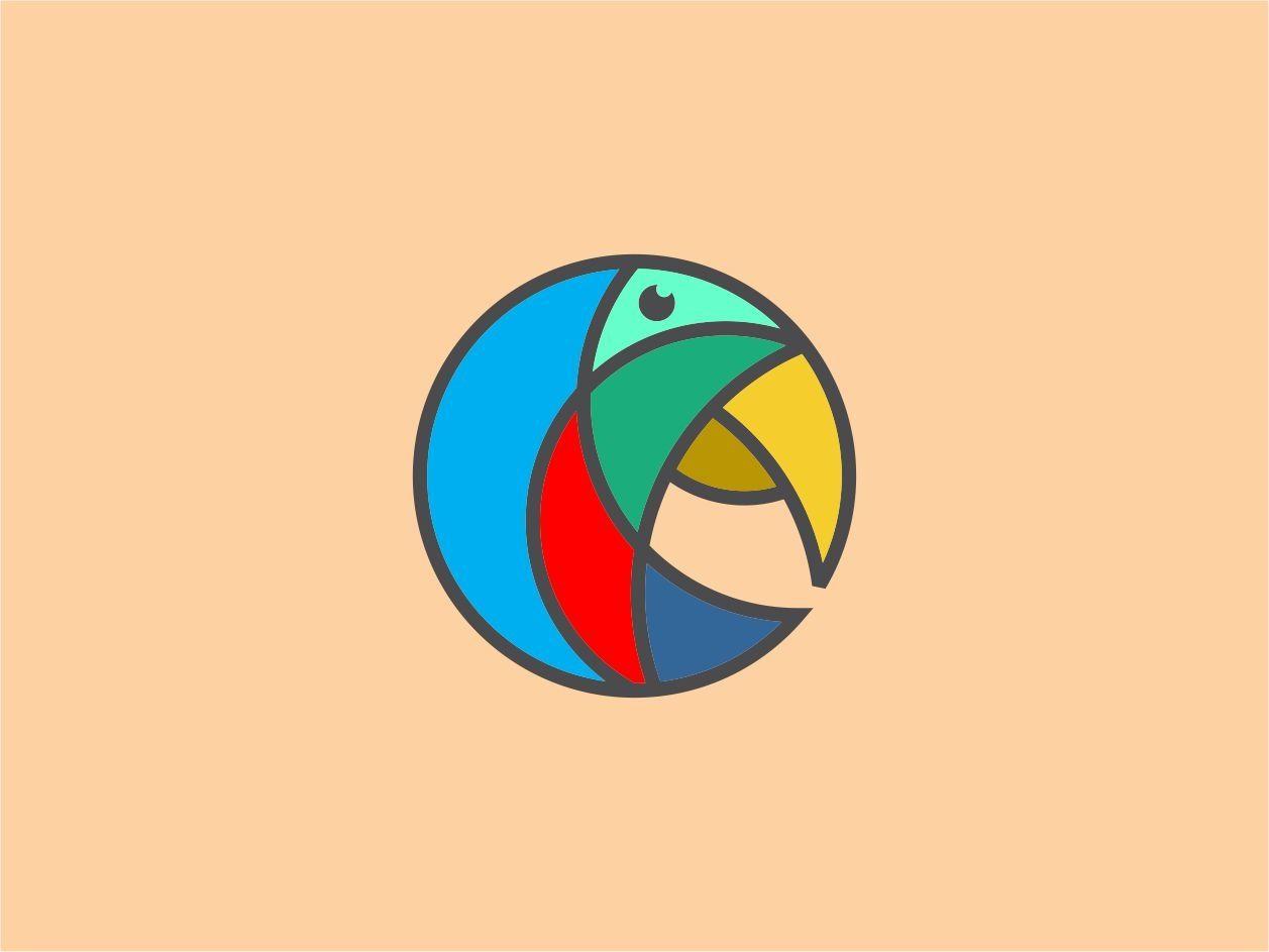 Bird Head Logo - Colorful Geometric Bird Head Logo Icon Vector