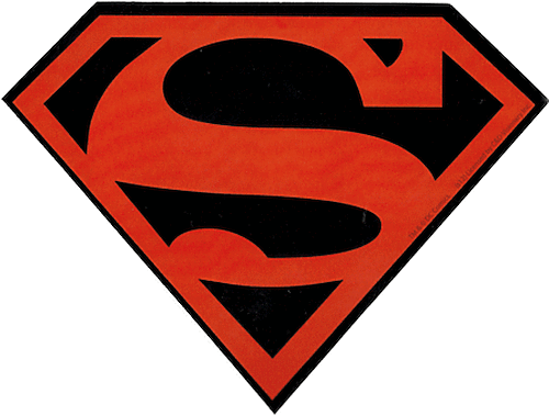 Black and Red Superhero Logo - 15764 Superman Classic Sheild Logo Superhero DC Comics Red Black ...