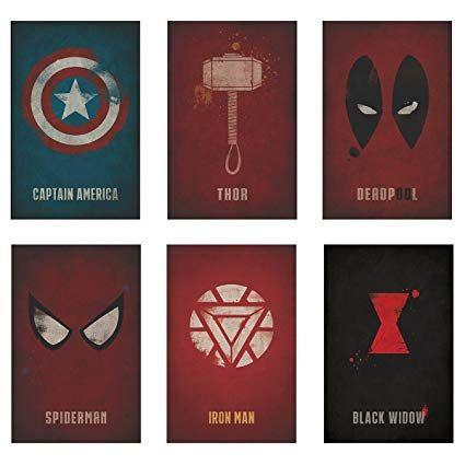 Black and Red Superhero Logo - AdINFINITUM Paper Marvel Superheroes Logo - (8 inches X 12 inches ...