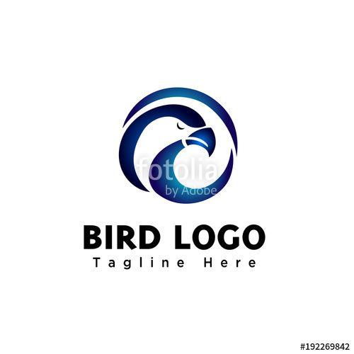 Bird Head Logo - circle abstract bird eagle head logo