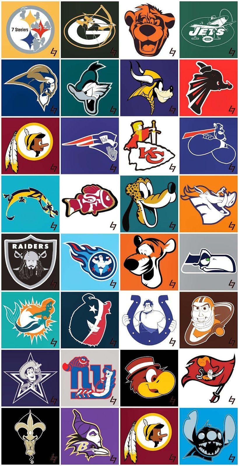 Cool NFL Team Logo - Check out these #Disney #NFL Team Mashups! The Ultimate Sports Fan