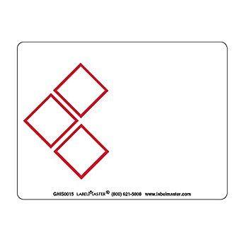 Three Red Diamonds Logo - Labelmaster GHIS0015 Blank Label, 4 x Paper, Three Red Diamonds
