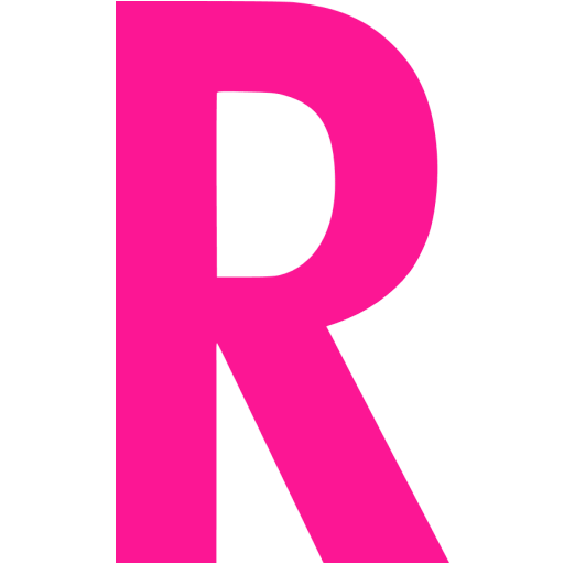 Pink R Logo - Deep pink letter r icon - Free deep pink letter icons