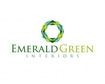 The Emerald Logo - Emerald Green Interiors Logo Design