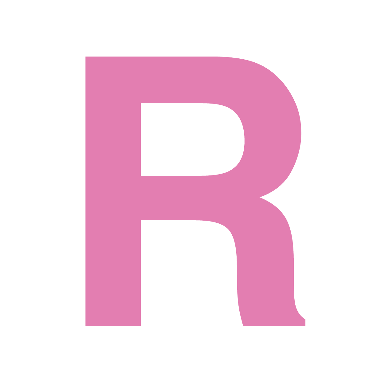 Pink R Logo - Personalised Helvetica R Mug - Can Be Personalised - PyramidShop.com
