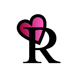 Pink R Logo - Heart Clipart Alphabet R with Black Background. Download