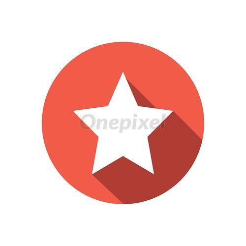 Red Circle with White S Logo - White star on red circle isolated, Clean vector flat design ...