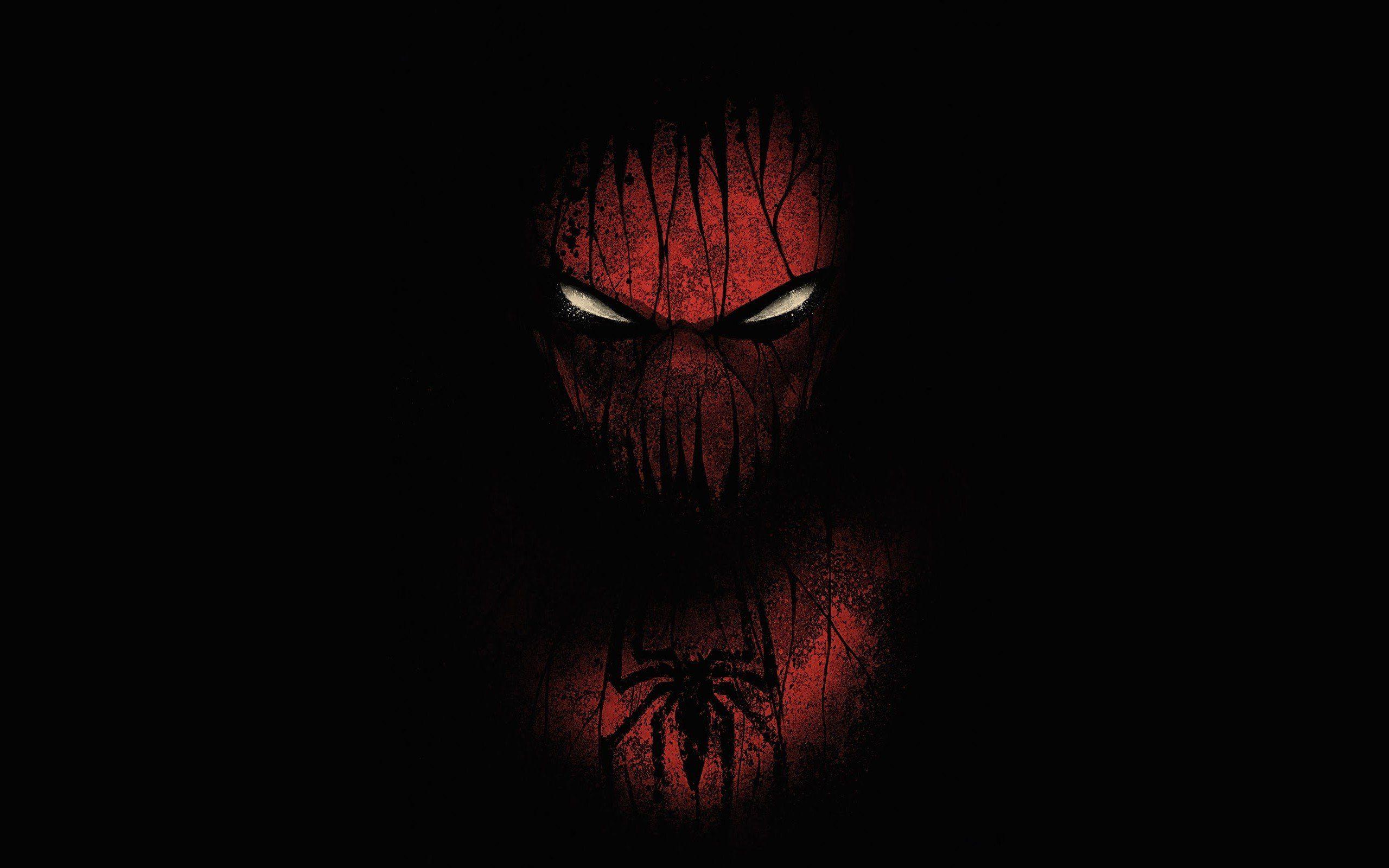 Black and Red Superhero Logo - Black red Spider-Man artwork Marvel Comics black background ...